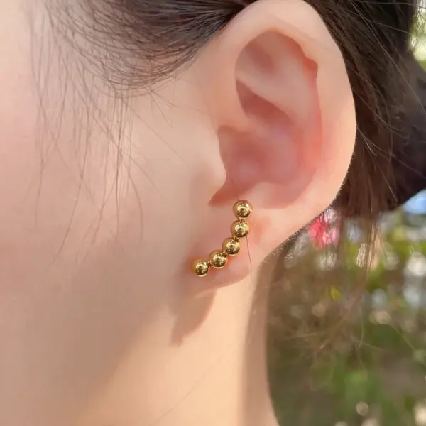 1 Pair Basic Simple Style Triangle Plating 304 Stainless Steel 18K Gold Plated Gold Plated Ear Studs