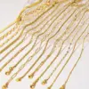 Wholesale Ion Plating (IP) 18K Gold Plated Paper Clip Flower 304 Stainless Steel Sweet Simple Style Waterproof Non Tarnish 304 Stainless Steel Lobster Trigger Clasp Closure Chain Necklace