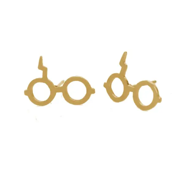PVD Coated 18K Gold Real Gold Plated Glasses 304 Stainless Steel Fashion Waterproof Non Tarnish Ear Studs