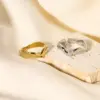 Wholesale PVD Coated Real Gold Plated 18K Gold Solid Color 304 Stainless Steel IG Style Nordic Style French Style Waterproof Non Tarnish Open Rings