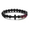 Wholesale Ethnic Style Cross Natural Stone Beaded Bracelets