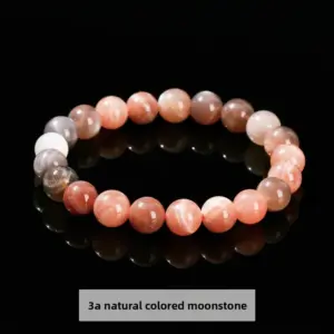 3A Natural Color Moonstone Bracelet / Diameter 10.1-10.8mm (about 17-19 Pieces)