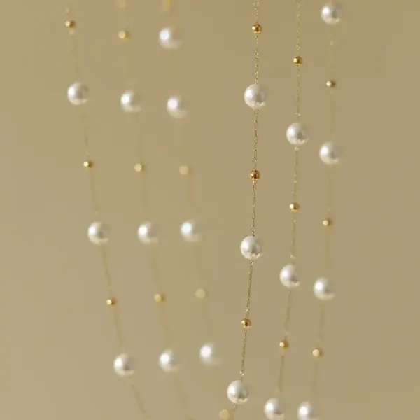 Wholesale PVD Coated Real Gold Plated Round Titanium Steel Fashion Waterproof Non Tarnish Necklace