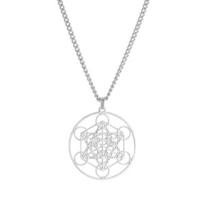 Steel color 3mm cross chain 60cm long