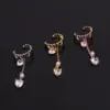 Wholesale U Shape Inlaid Zircon Copper Copper Earrings