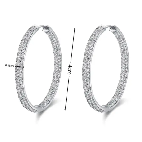 1 Pair Vintage Style Circle Solid Color Plating Inlay Copper Zircon Gold Plated Hoop Earrings