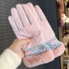 Wholesale Autumn and Winter Women's fleece-lined Thickened Warm Wind-Resistant Waterproof Gloves Outdoor Riding Skiing Climbing Non-Slip Touchscreen