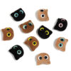 Wholesale Autumn and winter flocking big eyes kitten beaded cartoon cat eye acrylic beads DIY mobile phone chain accessories
