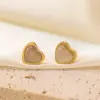 Wholesale PVD Coated Real Gold Plated 18K Gold Heart Shape 304 Stainless Steel Simple Style Classic Style Waterproof Non Tarnish Jewelry Set