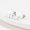 Wholesale PVD Coated 18K Gold Real Gold Plated Geometric 201 Stainless Steel Fashion Waterproof Non Tarnish Ear Studs