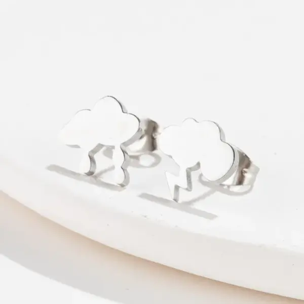 Wholesale PVD Coated 18K Gold Real Gold Plated Geometric 201 Stainless Steel Fashion Waterproof Non Tarnish Ear Studs