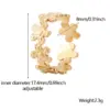 Wholesale PVD Coated Real Gold Plated Flower Stainless Steel Sweet Waterproof Non Tarnish Rings