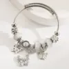 Wholesale Casual Elegant Classic Style Bear Butterfly 304 Stainless Steel Bangle In Bulk