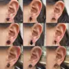 Wholesale Simple Style Geometric Plating 304 Stainless Steel No Inlaid 18K Gold Plated Earrings