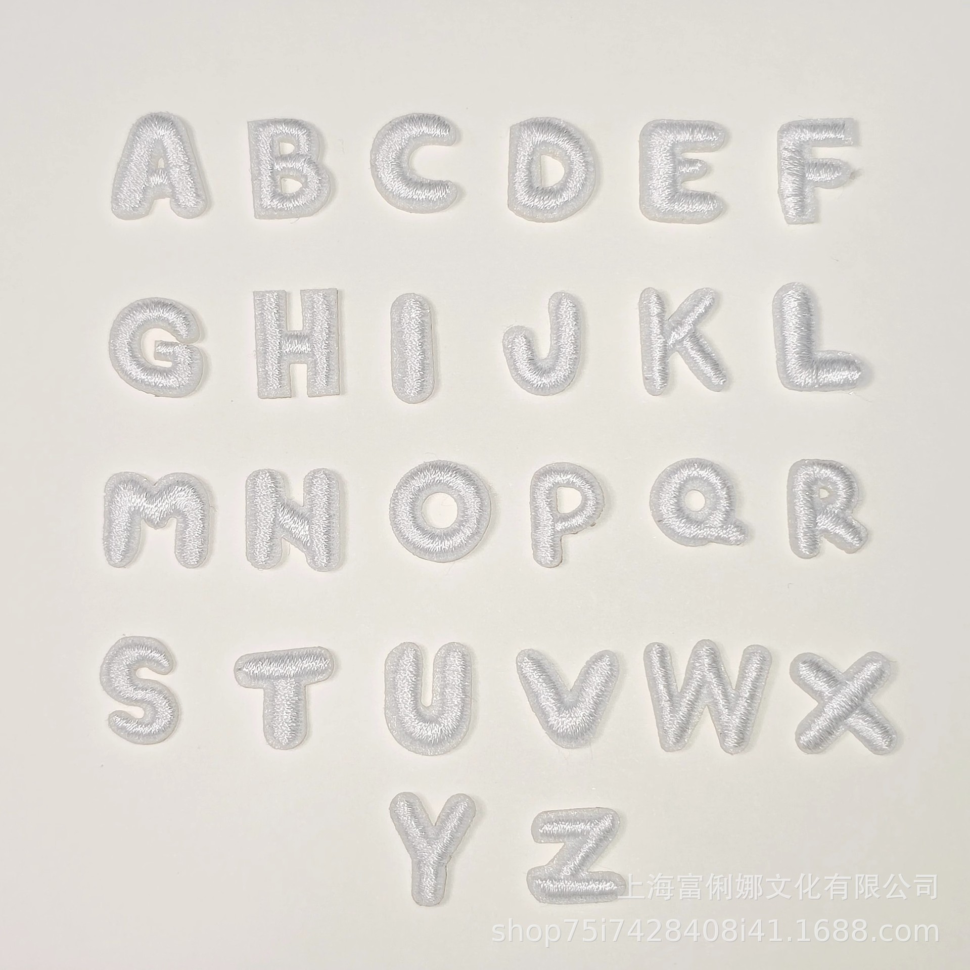 Wholesale 1cm Mini White Letter English 26 Letters Embroidered Cloth Sticker Handmade DIY Decorative Sticker Ironing Sticker