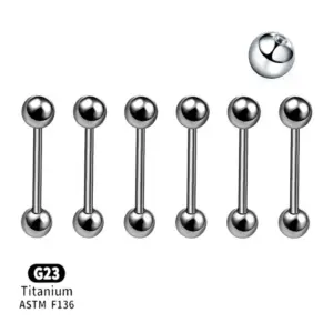 Wholesale 1 Piece Classic Style Geometric Polishing Pure Titanium Eyebrow Nails Ear Studs Tongue Nail