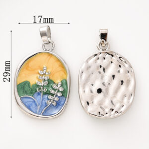 #221 a white golden oil-driped wheat ear (with melon seed buckle)