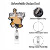 Wholesale New Creative Animal Acrylic Dog Easy Pull Buckle Rotating ID Buckle Doctor Nurse Telescopic Easy Pull Badge Clip