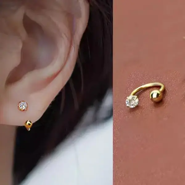 Wholesale PVD Coated 18K Gold Plated Square 304 Stainless Steel Simple Style Waterproof Non Tarnish Ear Cuffs