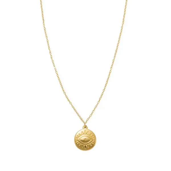 oly-602a7f3367eff964218db2759c01f1f8 Wholesale PVD Coated 18K Gold Real Gold Plated Geometric 304 Stainless Steel Simple Style Waterproof Non Tarnish 304 Stainless Steel Necklace