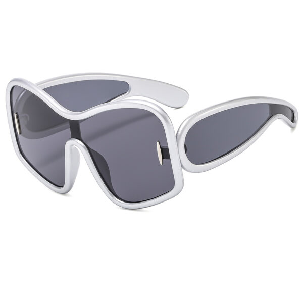 Wholesale 2024 New Cross-border One-frame One-piece European and American Sunglasses Fashion High-end Men's Sunglasses Women's High-end Sense