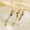 Wholesale Jewelry Simple Style Classic Style Geometric Titanium Steel Plating Jewelry Set Cable Chain