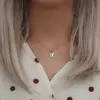 Wholesale PVD Coated Real Gold Plated 18K Gold Butterfly 304 Stainless Steel Waterproof Non Tarnish 304 Stainless Steel Necklace
