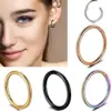 1 Piece 316L Stainless Steel Nose Rings & Studs Round Waterproof Non Tarnish Surgical Steel Nose Ring