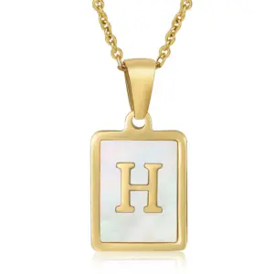 H Letter Gold Necklace
