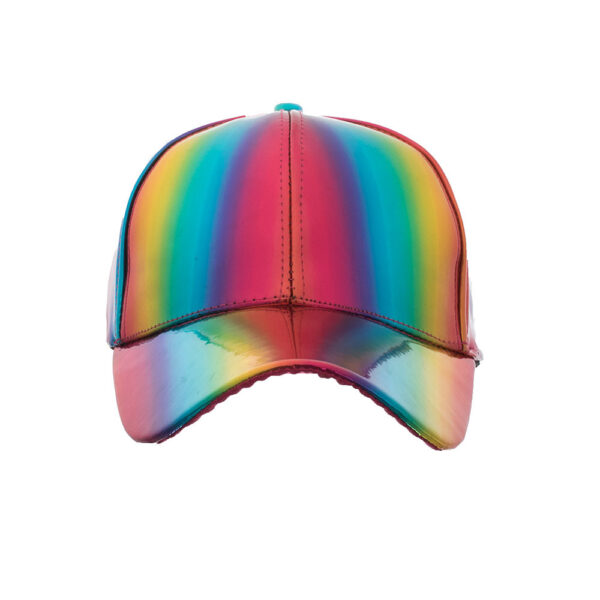 Wholesale Zhongmei summer and autumn new PU color laser baseball cap sunshade outdoor sun hat B555
