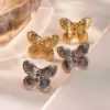 Wholesale 1 Pair Sweet Classic Style Butterfly Butterfly 304 Stainless Steel Imitation Gold Electroplating Ear Studs