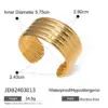 Wholesale 304 Stainless Steel Round PVD Coated 18K Real Gold Plated Real Gold Plated IG Style Simple Style Waterproof Non Tarnish Gold Bangle
