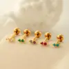 1 Piece 316 Stainless Steel Copper Ear Cartilage Rings & Studs Flower