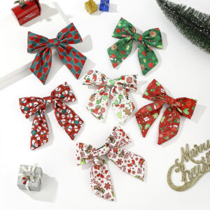 oly-605b8af3e6df9d45e8368ff8746decb4 Wholesale Fabric knotted gift pine snowflake striped plaid solid color knotted wide-brimmed hair clip