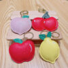 Wholesale Multicolor apple keychain charm