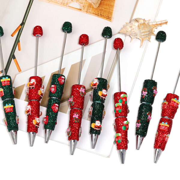 oly-60614987d2096938e78b8b90677ed305 Wholesale TK Cross-border Heavy Industry Beaded Pen New Christmas Beaded Pen Creative Fashion Clay Full Rhinestone Beaded Pen