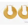 PVD Coated Real Gold Plated U Shape Titanium Steel Simple Style Waterproof Non Tarnish Hoop Earrings