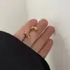 Wholesale PVD Coated Real Gold Plated Geometric Titanium Steel Fashion Waterproof Non Tarnish Earrings