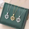 Wholesale Real Gold Plated Heart Shape 304 Stainless Steel Simple Style Waterproof Non Tarnish Titanium Steel Pendant Necklace