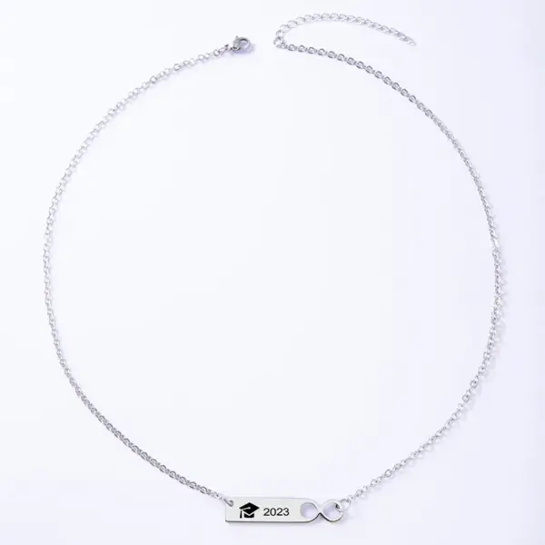 Wholesale 304 Stainless Steel Gold Plated Simple Style Plating Hat Infinity Necklace