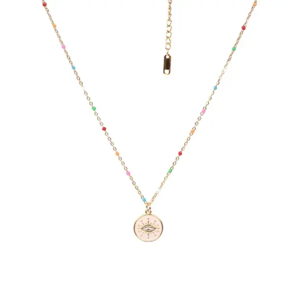 Wholesale Fashion Geometric Stainless Steel Stoving Varnish Necklace