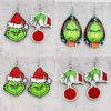 Wholesale Christmas Grinch Wooden Earrings Acrylic Earrings