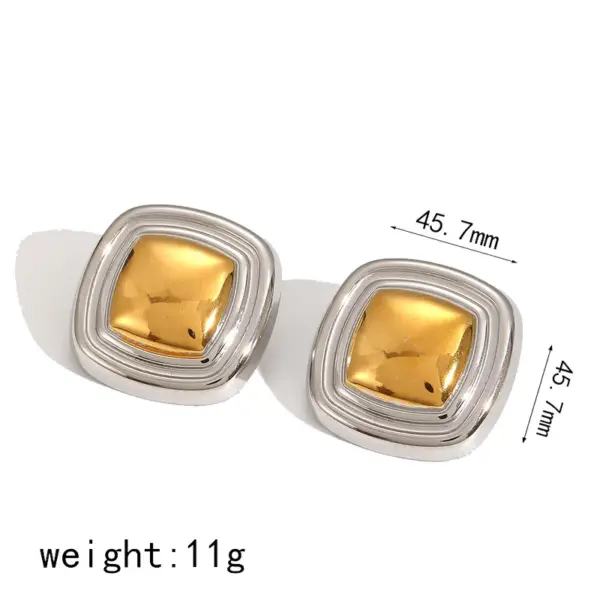 PVD Coated Real Gold Plated 18K Gold Geometric Star 304 Stainless Steel Modern Style Waterproof Non Tarnish Ear Studs