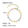 Wholesale 304 Stainless Steel Butterfly PVD Coated 18K Gold Plated Fashion Plating Colorful Bracelets