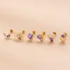 oly-6076573b54ee9c396e88132c10b36c4c Wholesale 1 Piece Copper Zircon Ear Cartilage Rings & Studs Heart Shape Butterfly Waterproof Non Tarnish Surgical Steel