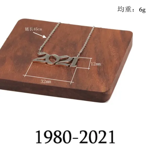 PVD Coated Gold Plated Letter 201 Stainless Steel Fashion 201 Stainless Steel Necklace