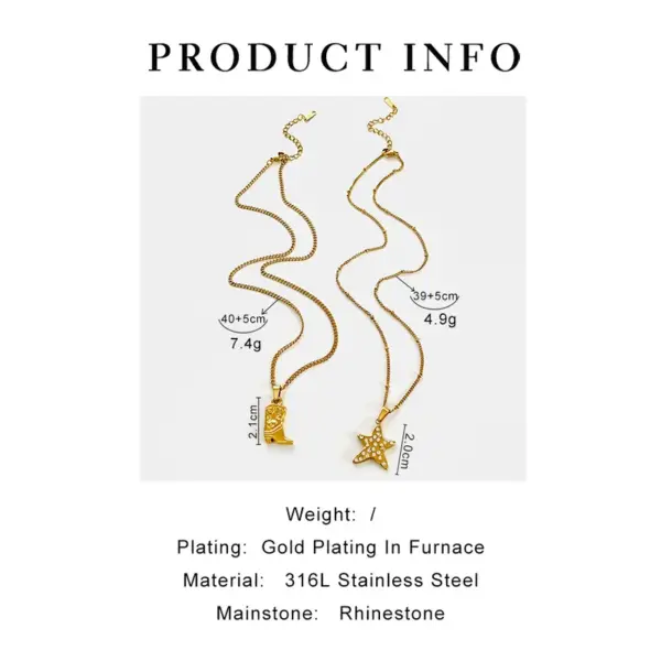 PVD Coated Real Gold Plated 18K Gold Lemon Cherry Strawberry 316L Stainless Steel Retro Sweet Waterproof Non Tarnish Surgical Steel Pendant Necklace