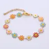 Bohemian Flower 304 Stainless Steel 18K Gold Plated No Inlaid Stainless Steel Bracelets In Bulk