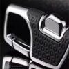 Wholesale High-end metal car keychain, one press, pioneering men's anti-lost waist hanging leather key ring key chain