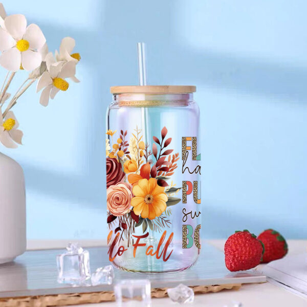 Wholesale Uv Transfer Sticker Glass Cup Crystal Label Crystal Sticker Cross-Border Exclusive for 16oz Glass Cup Special Sticker 23Cmx11Cm